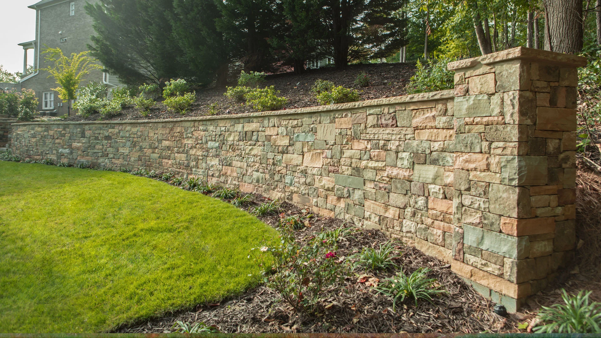 We installed this retaining wall at a residential property in Smyrna, GA.