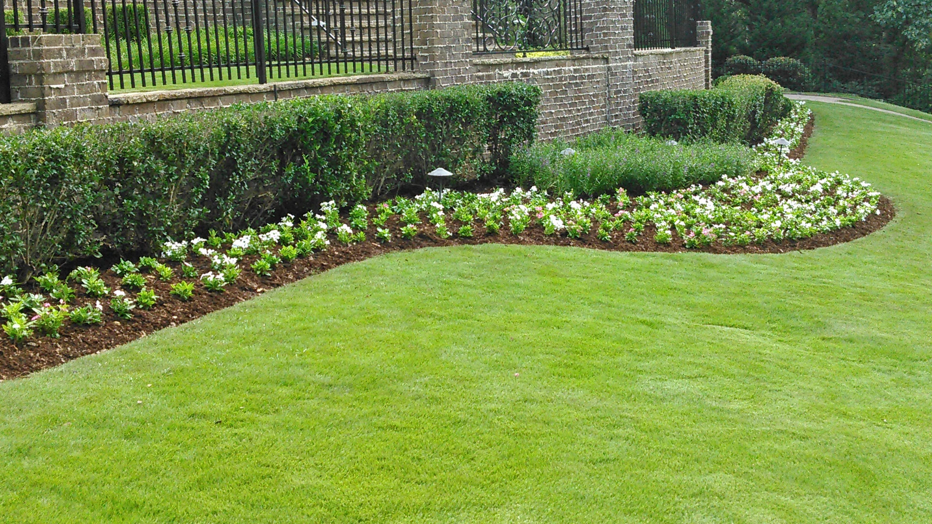 Our team planted spring annuals at this home located in Buckhead, GA.