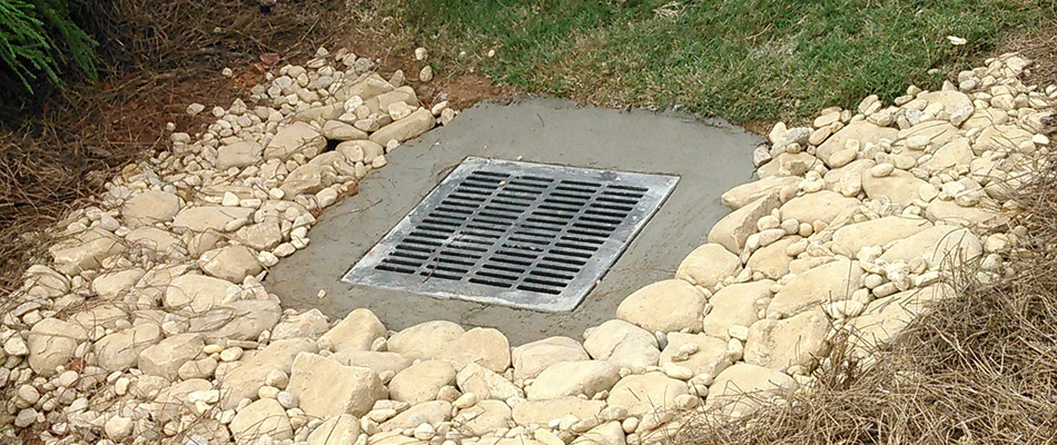 French drain installed in Vinings, GA.