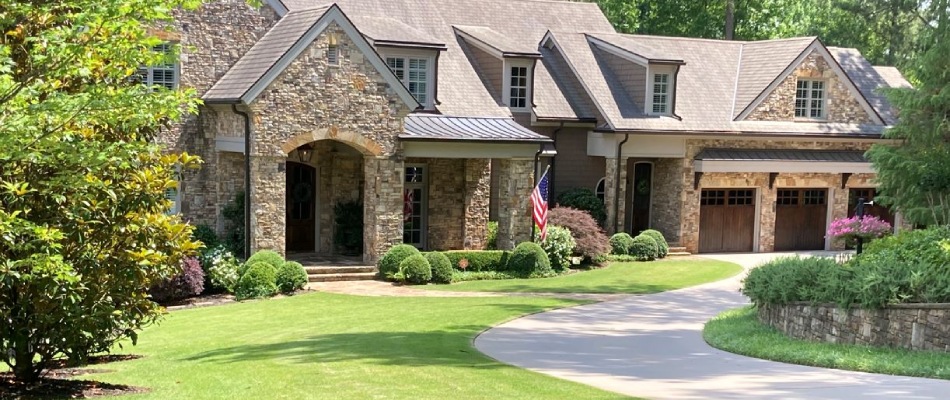 Trimmed hedges on May's property home of the month in Atlanta, GA.