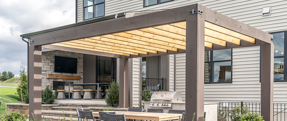 Pergola installed for outdoor living area in Marietta, GA.