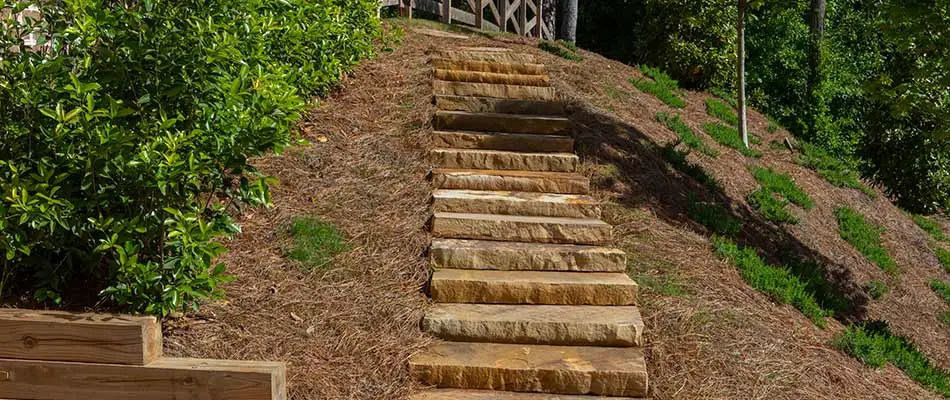 Custom sloam steps installed at a Smyrna, GA home.